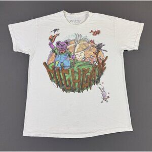 Rare Grateful Dead Liquid Blue Highgate Bear Farm Band Tee Tour Promo Large Art